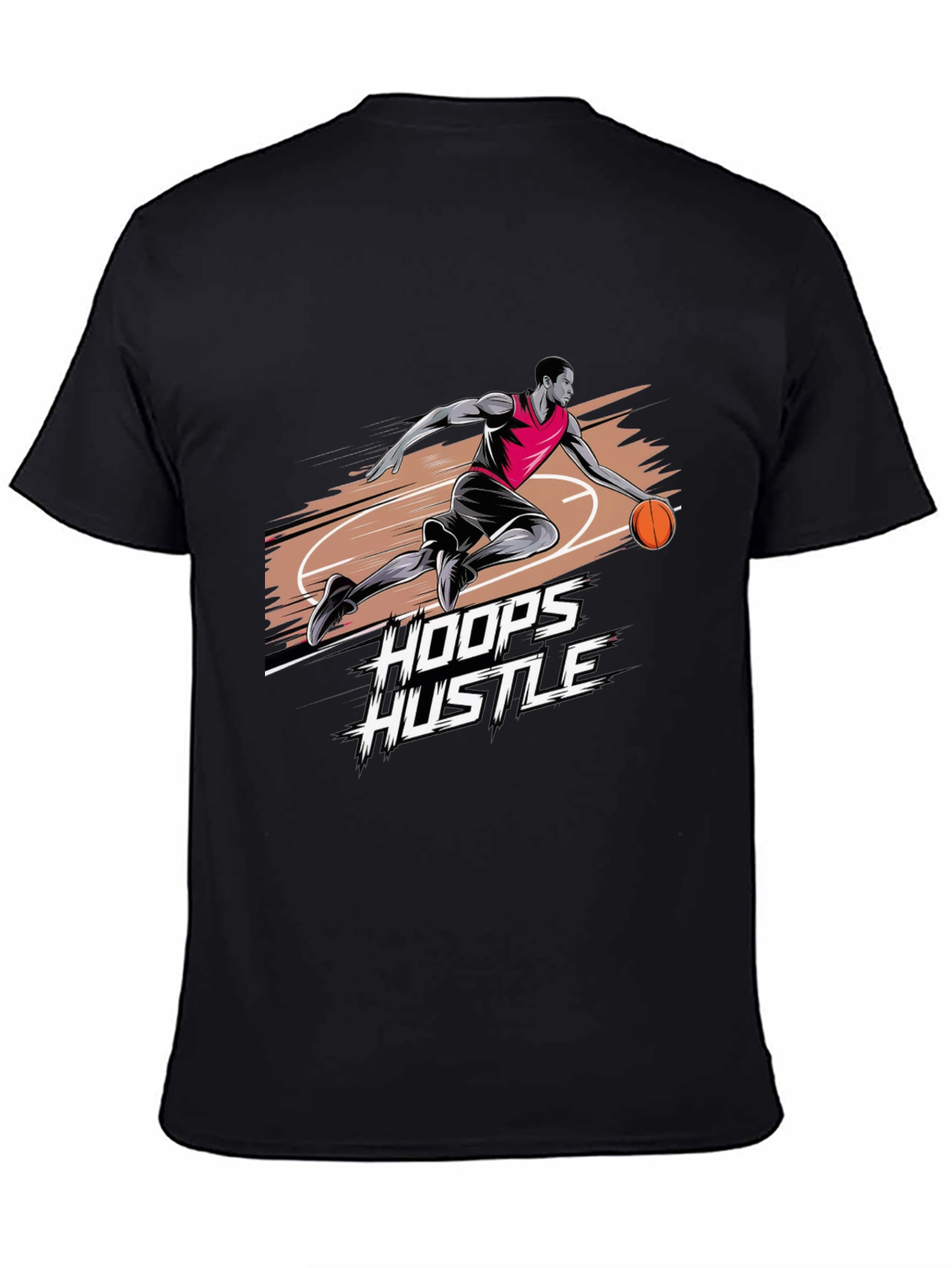 Hoops Hustle Graphic T-Shirt - Stylish Basketball Tee