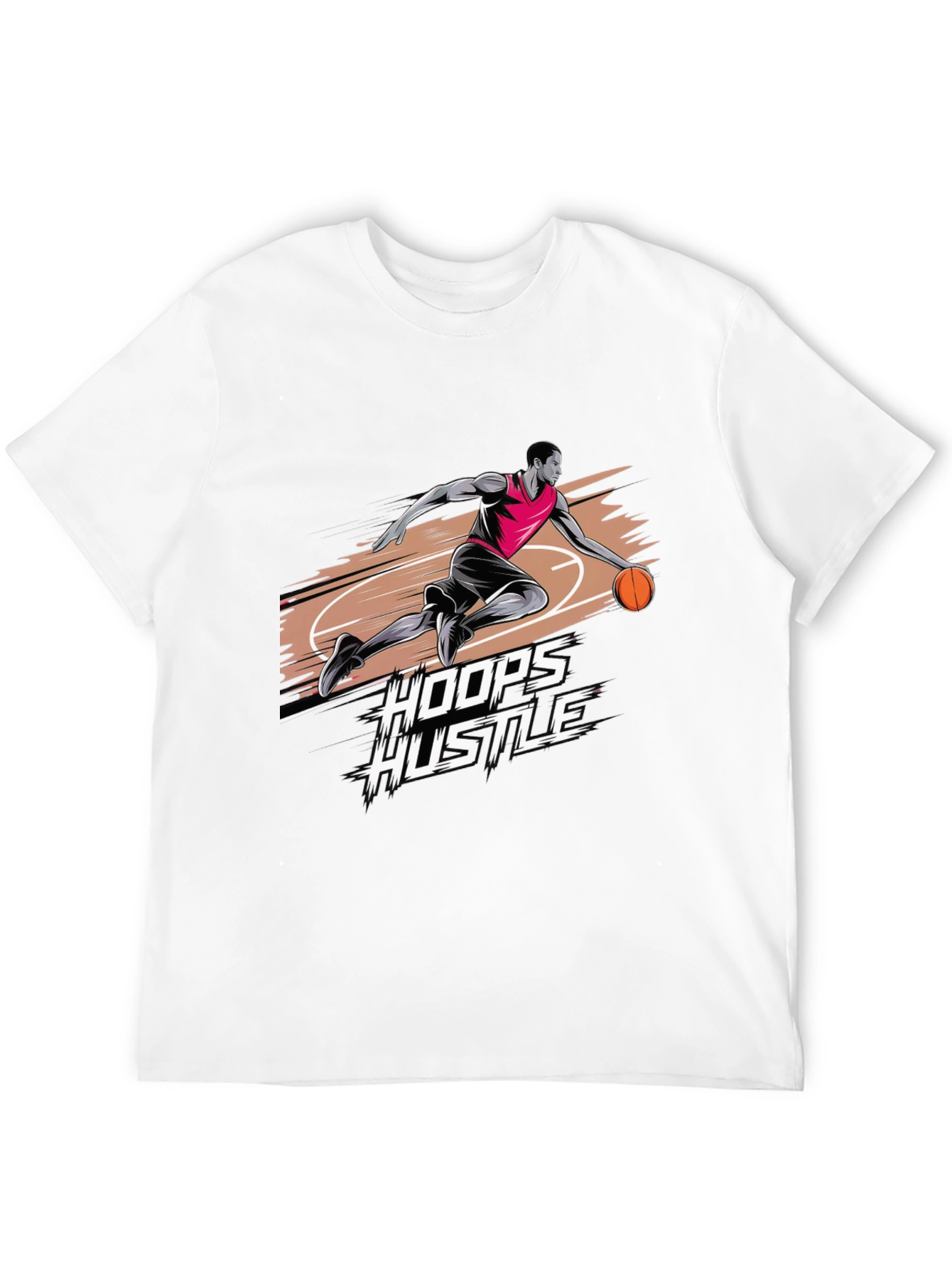 Hoops Hustle Graphic T-Shirt - Stylish Basketball Tee