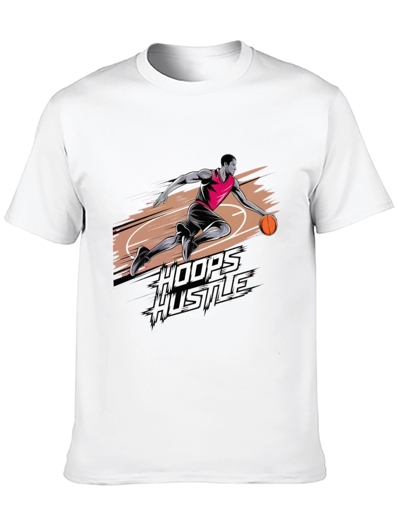 Hoops Hustle Graphic T-Shirt - Stylish Basketball Tee