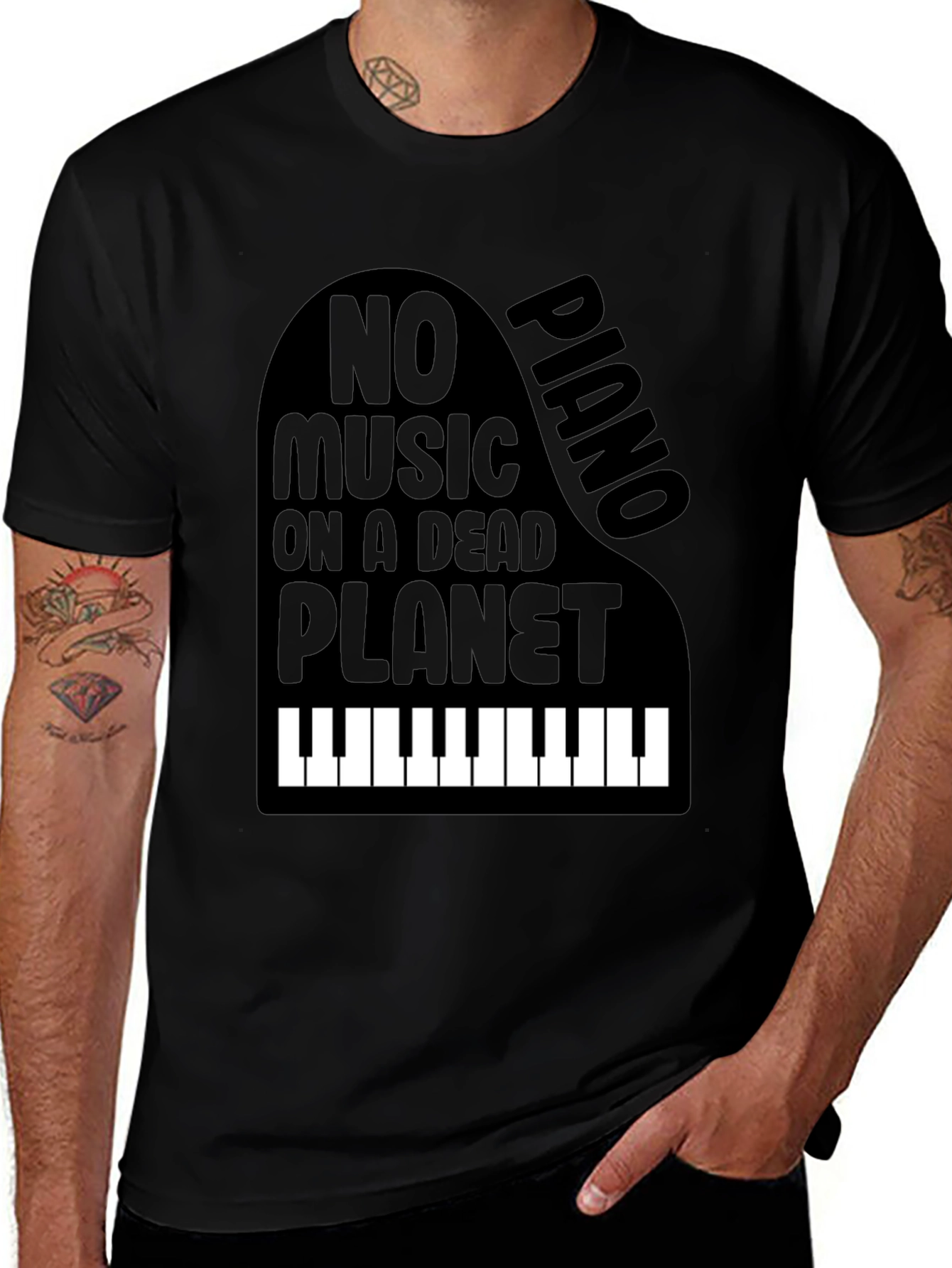 Piano No Music on a Dead Planet Graphic Tee