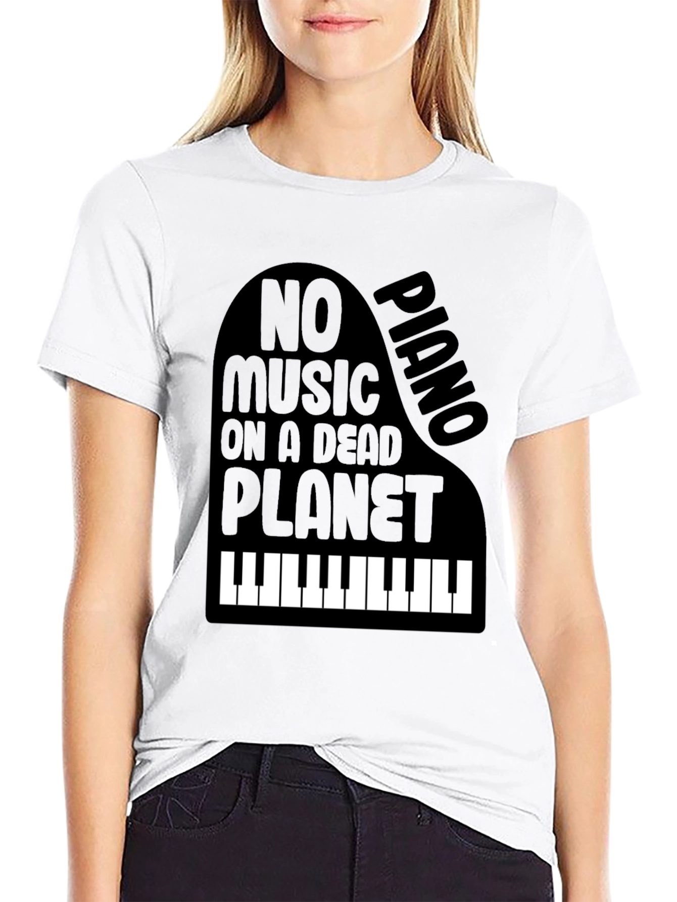 Piano No Music on a Dead Planet Graphic Tee