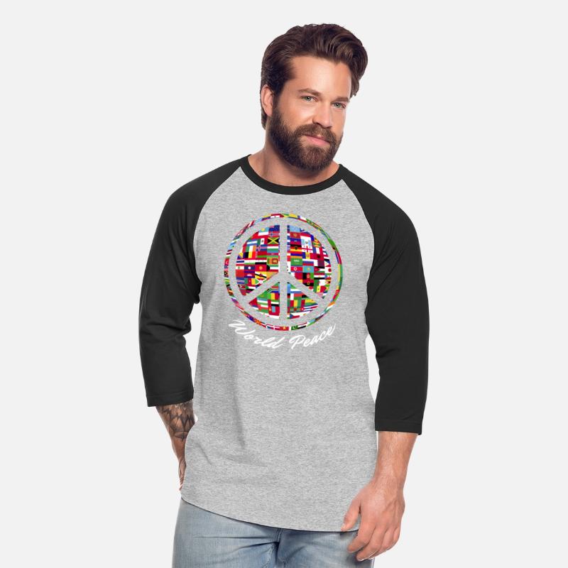 World Peace Sign Flags of Nations International