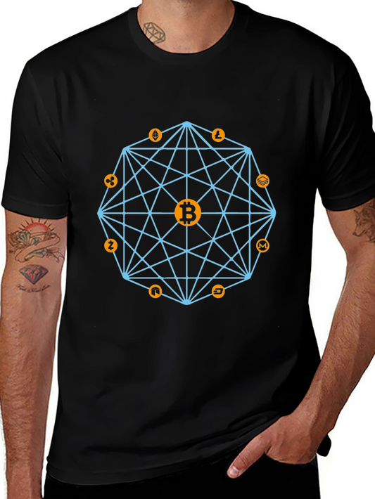 Crypto Bitcoin Graphic Tee - Black