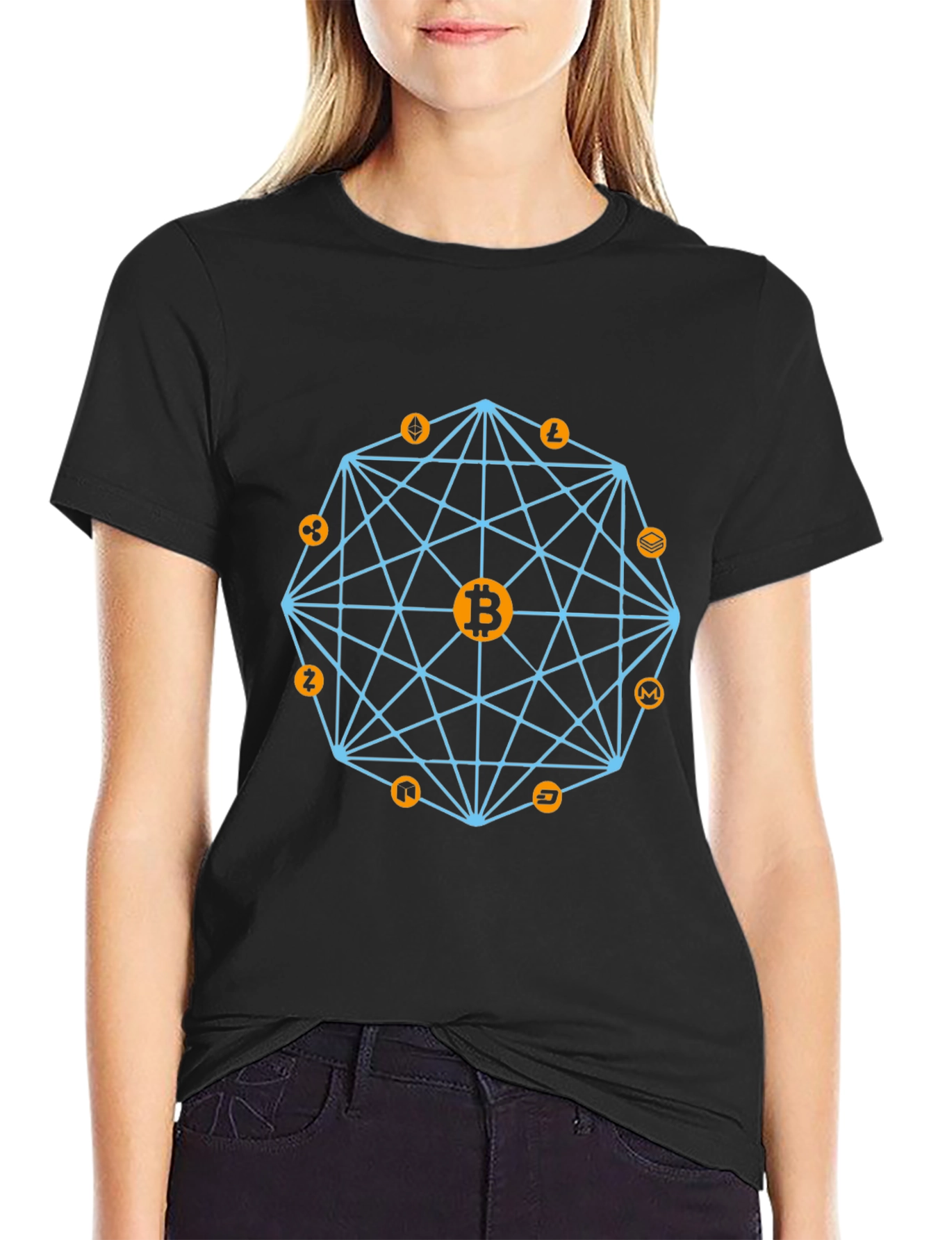 Crypto Bitcoin Graphic Tee - Black