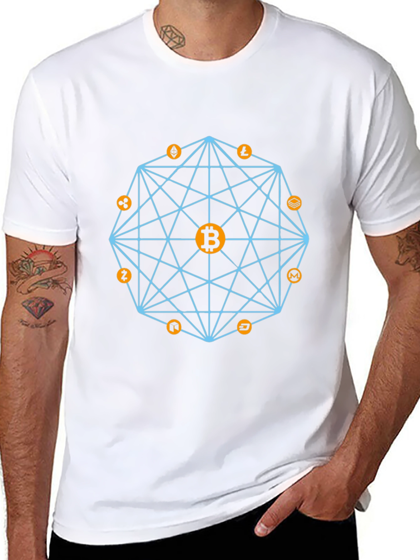 Crypto Bitcoin Graphic Tee - Black