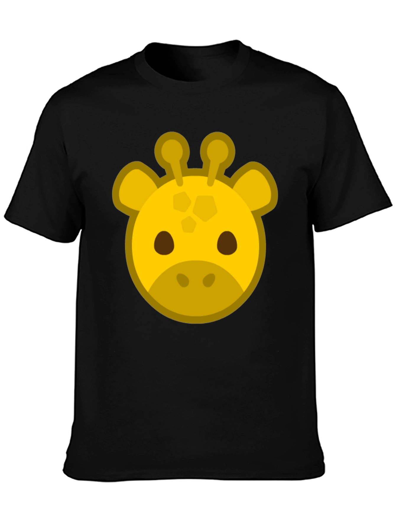 Giraffe Face Black T-Shirt
