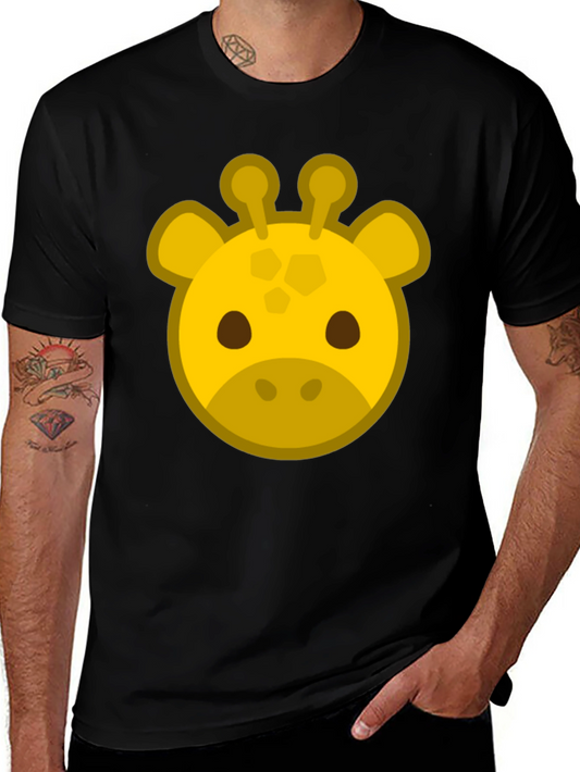 Giraffe Face Black T-Shirt