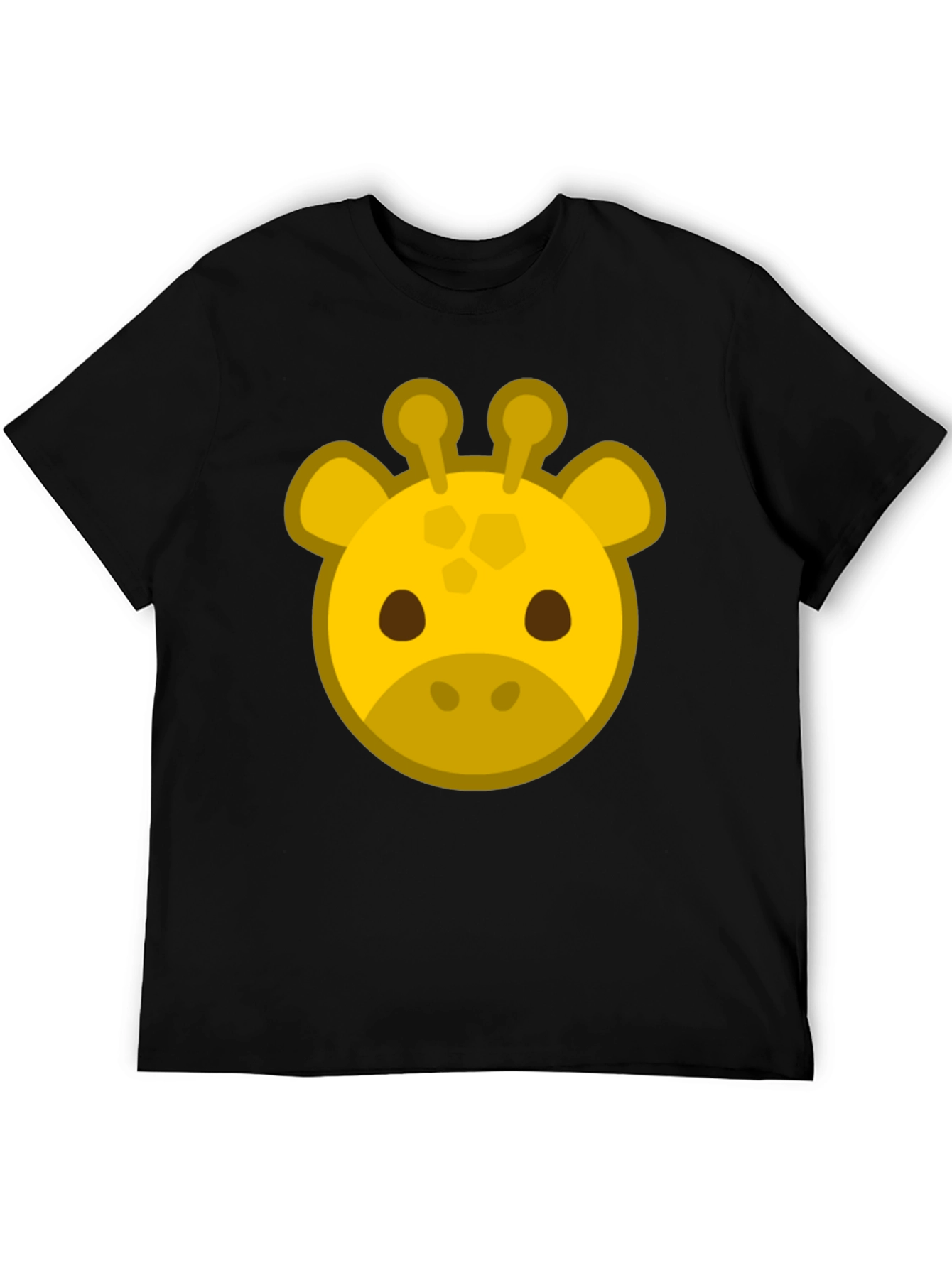 Giraffe Face Black T-Shirt