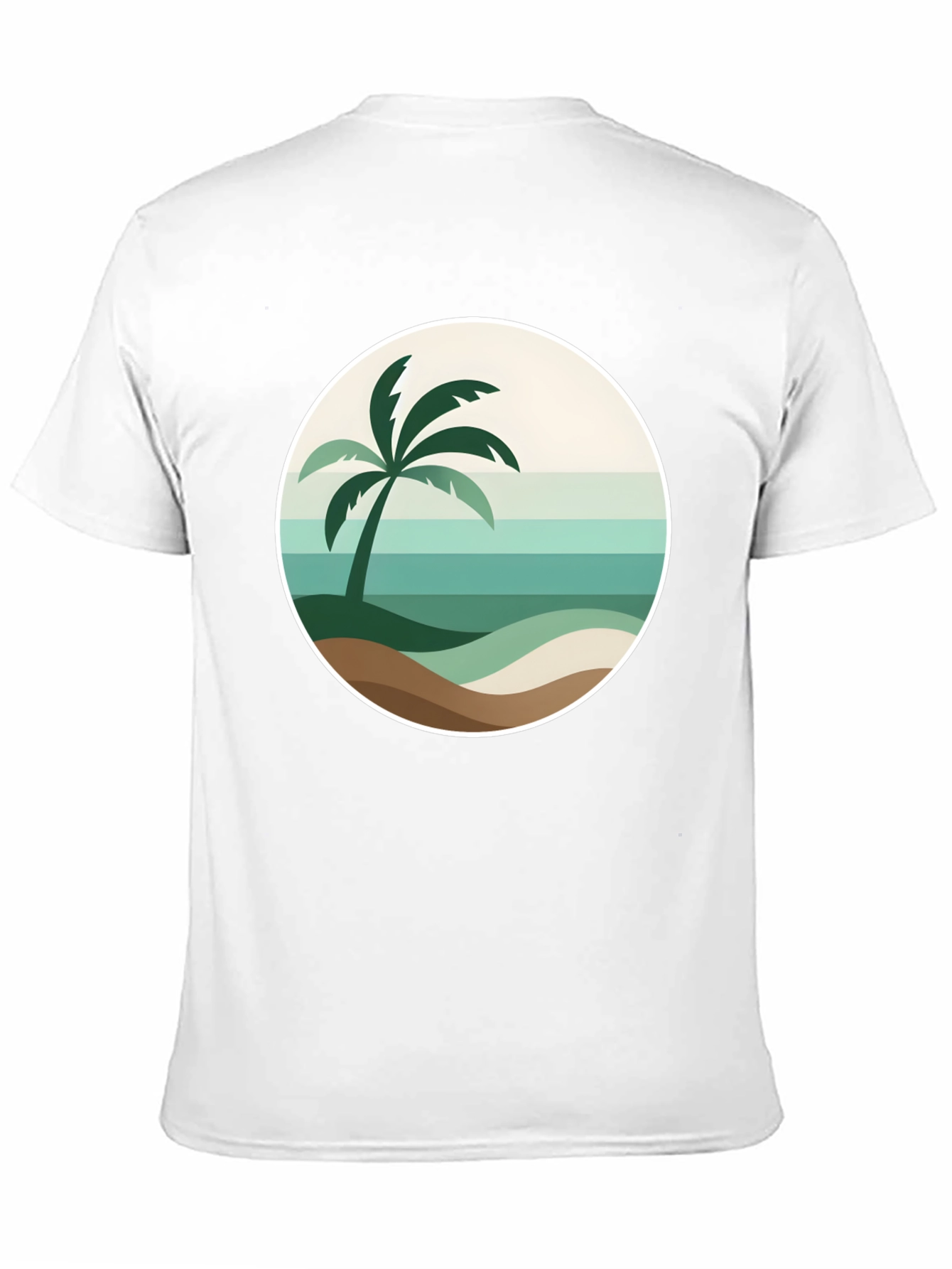 Tropical Palm Tee - Beach Scene Graphic T-Shirt