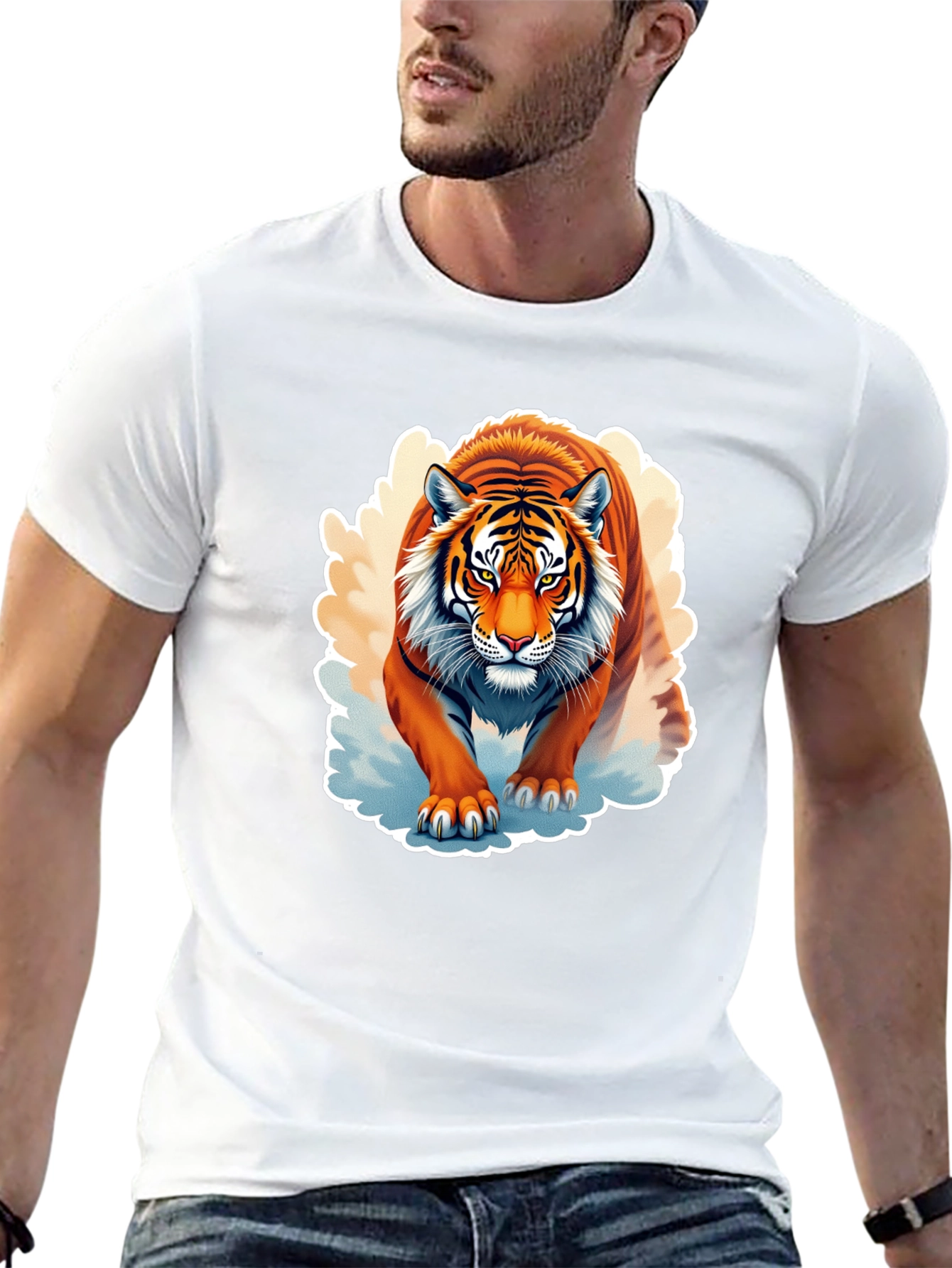 Tiger Graphic T-Shirt - Fierce Animal Design