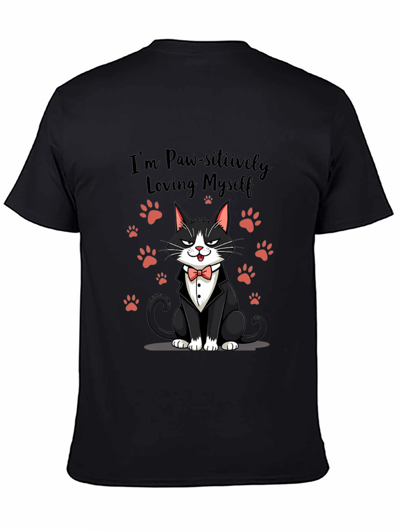 Paw-sitively Loving Myself Cat T-Shirt