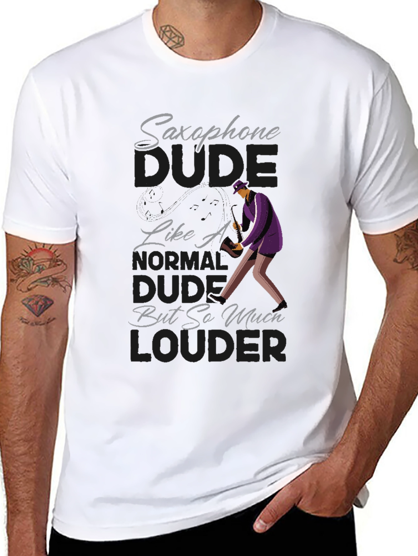 Saxophone Dude T-Shirt: Loud & Proud!