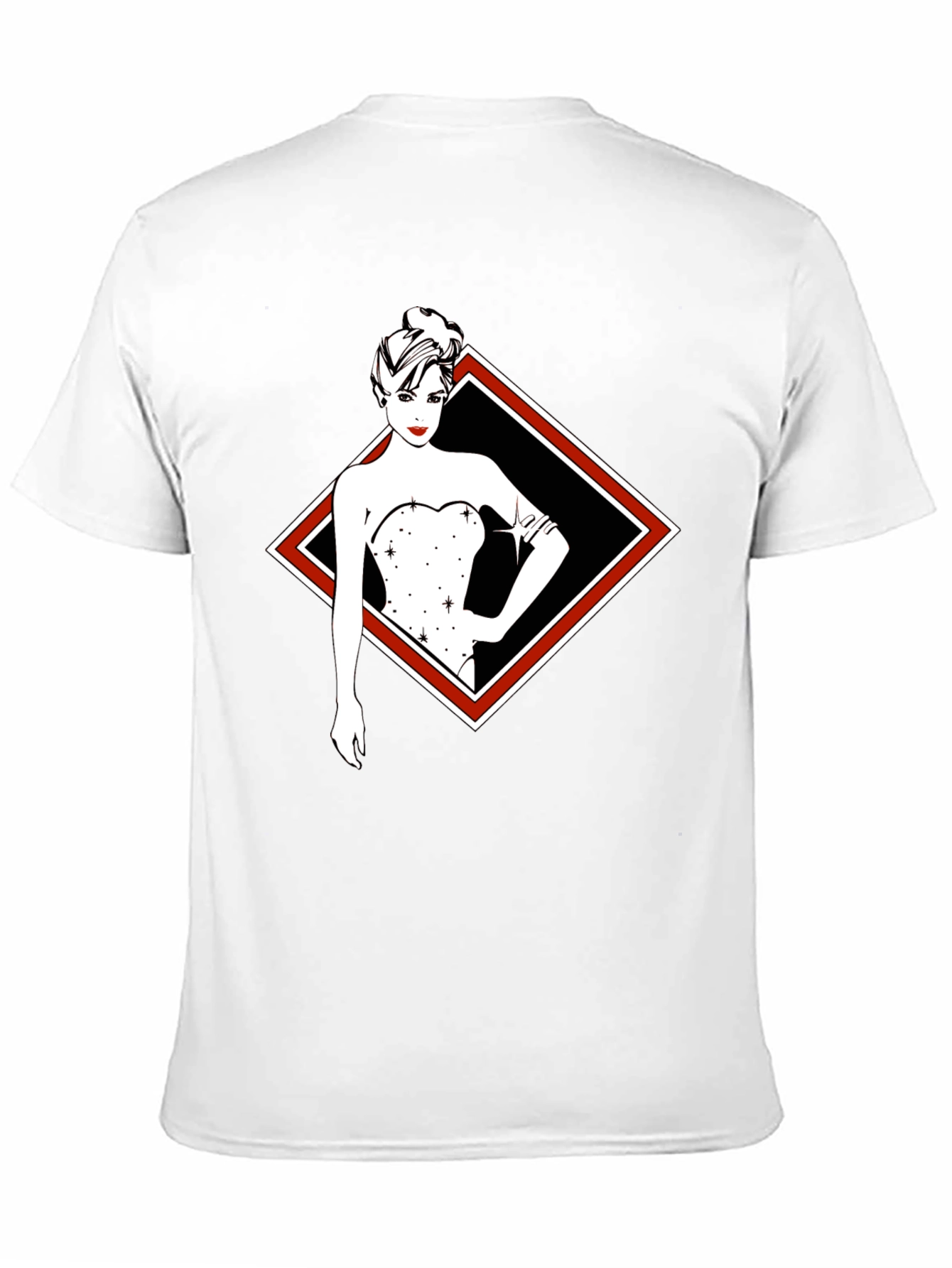 Stylish Woman Graphic Black Tee