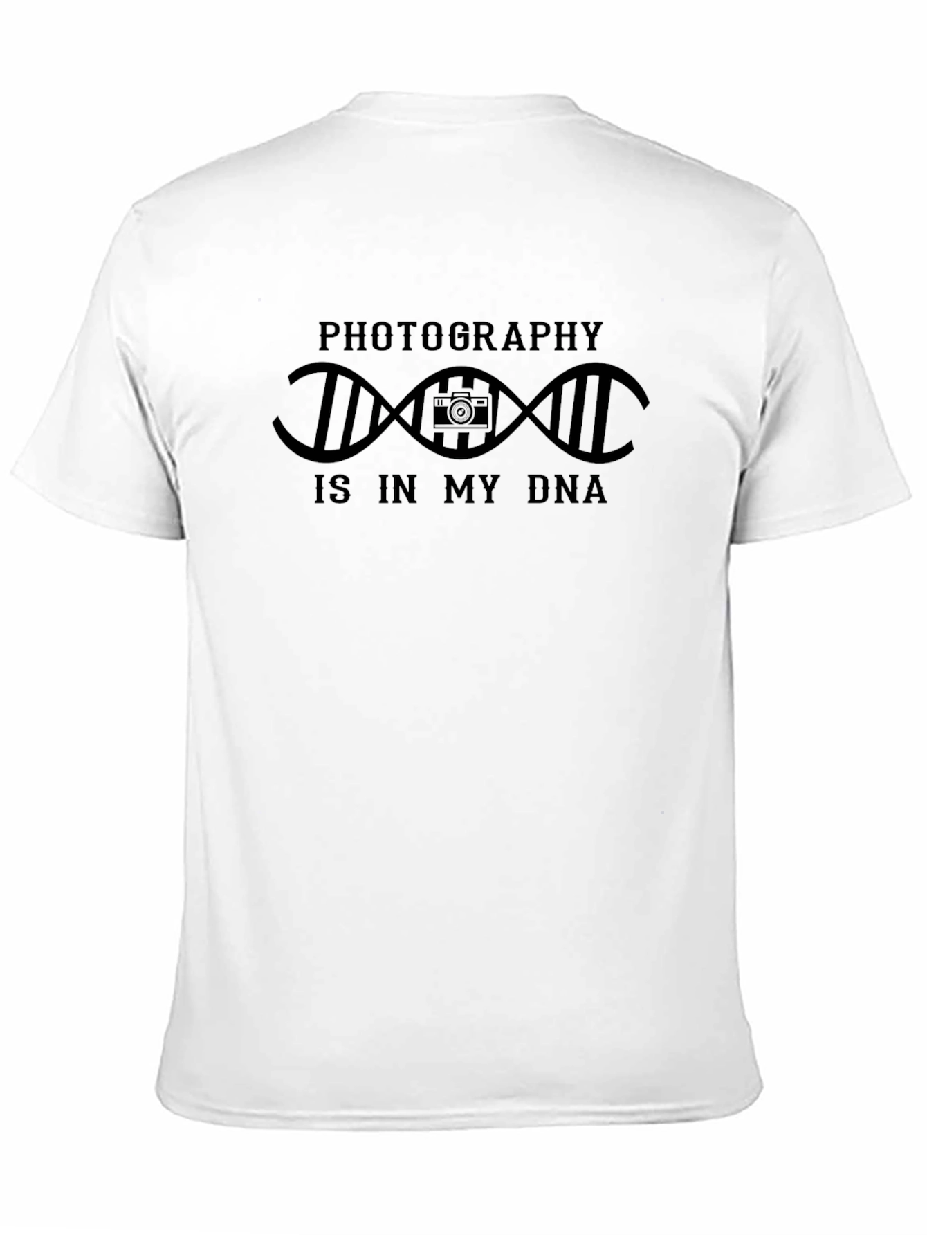 Photography DNA T-Shirt - Black Crew Neck Graphic Tee