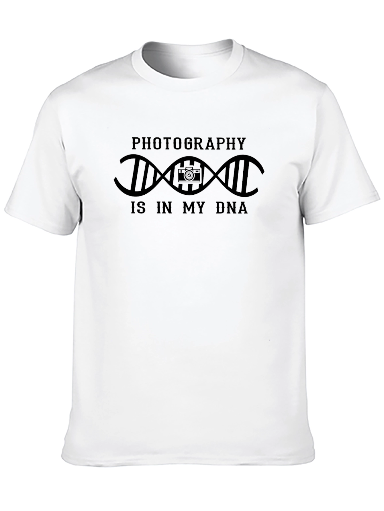 Photography DNA T-Shirt - Black Crew Neck Graphic Tee