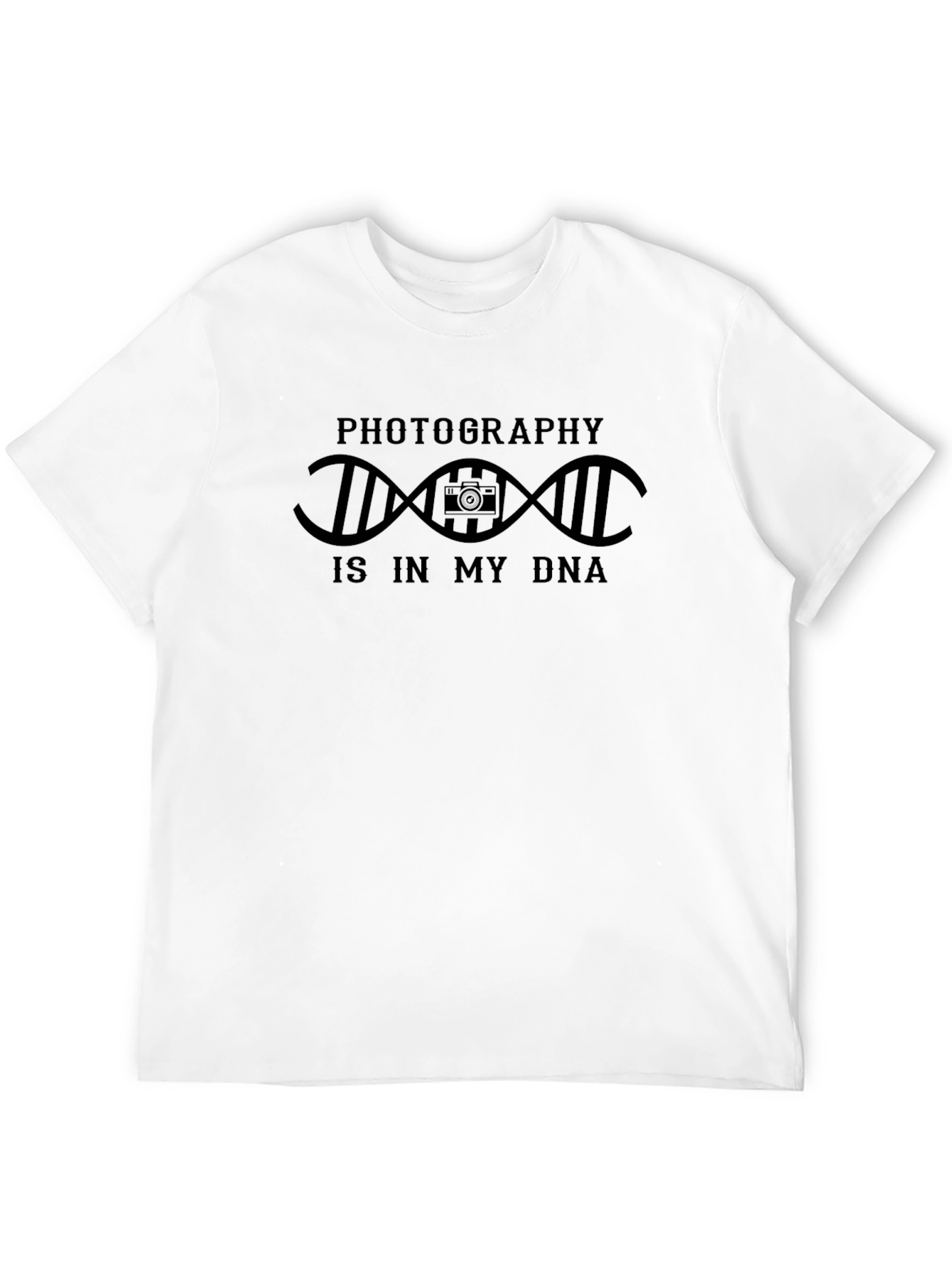 Photography DNA T-Shirt - Black Crew Neck Graphic Tee
