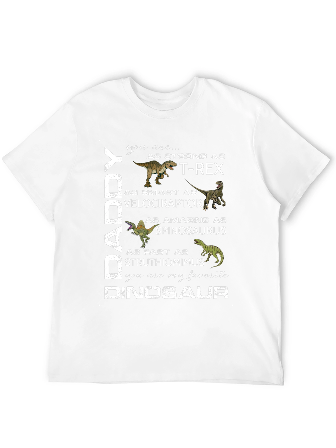 DADDY Dinosaur Graphic T-Shirt Fathers Day Gift