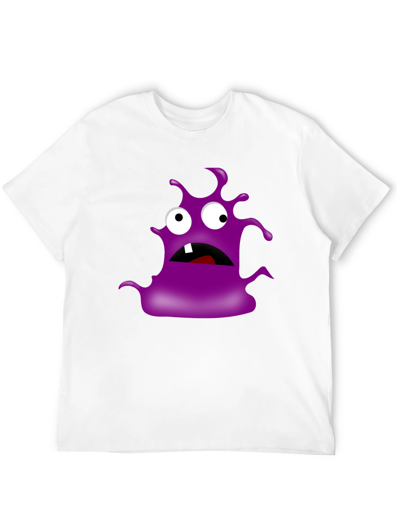 Monster Graphic Print Tee - Black Cotton T-Shirt