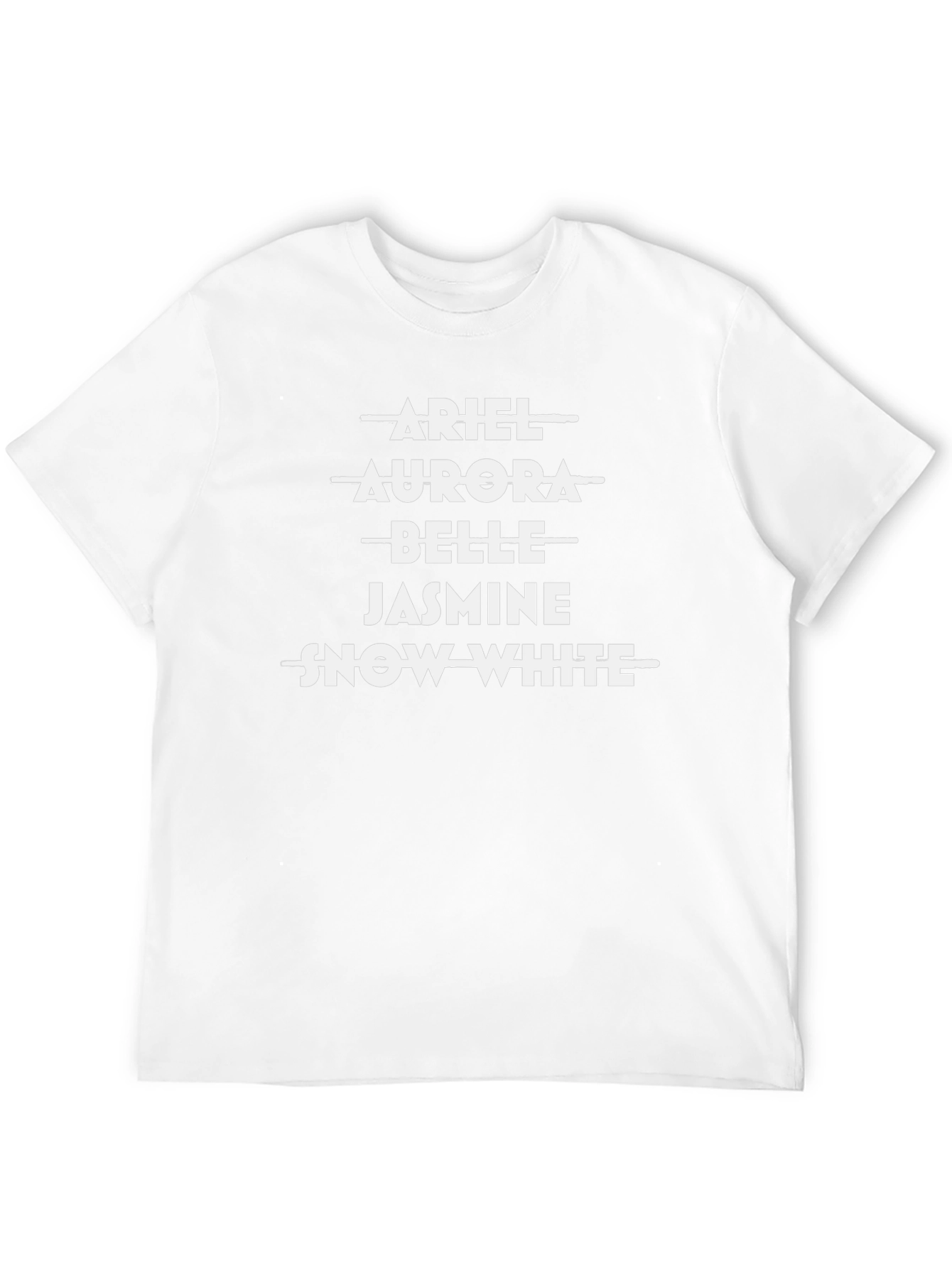 Disney Princesses T-Shirt Black Cotton Crew Neck Tee