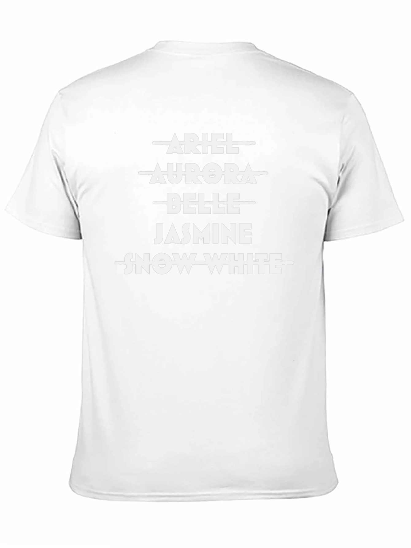 Disney Princesses T-Shirt Black Cotton Crew Neck Tee