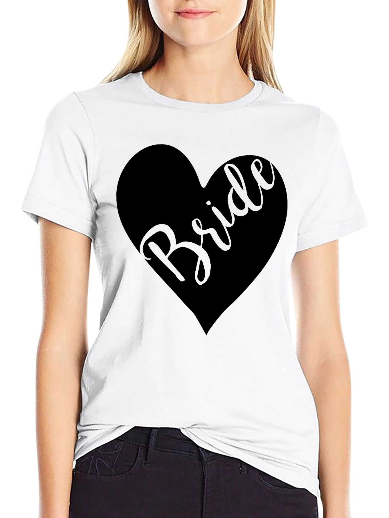 Bride Heart Graphic Tee - Wedding Party Shirt