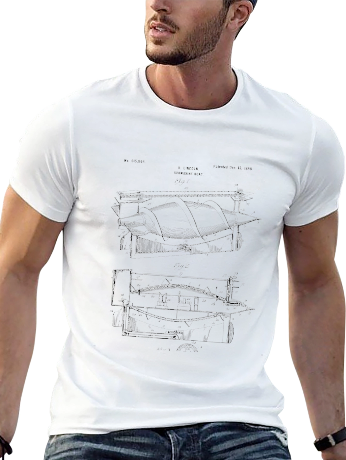 Abstract Architecture Print Black Tee