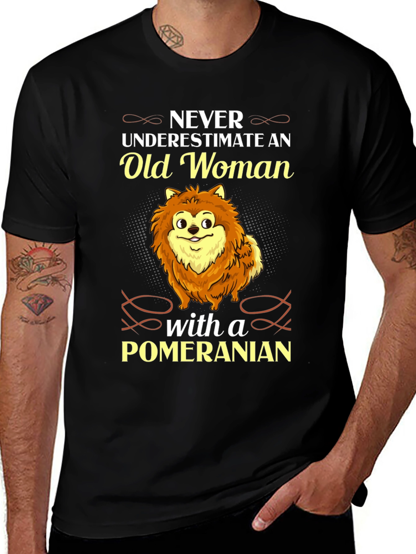 Old Woman Pomeranian T-Shirt