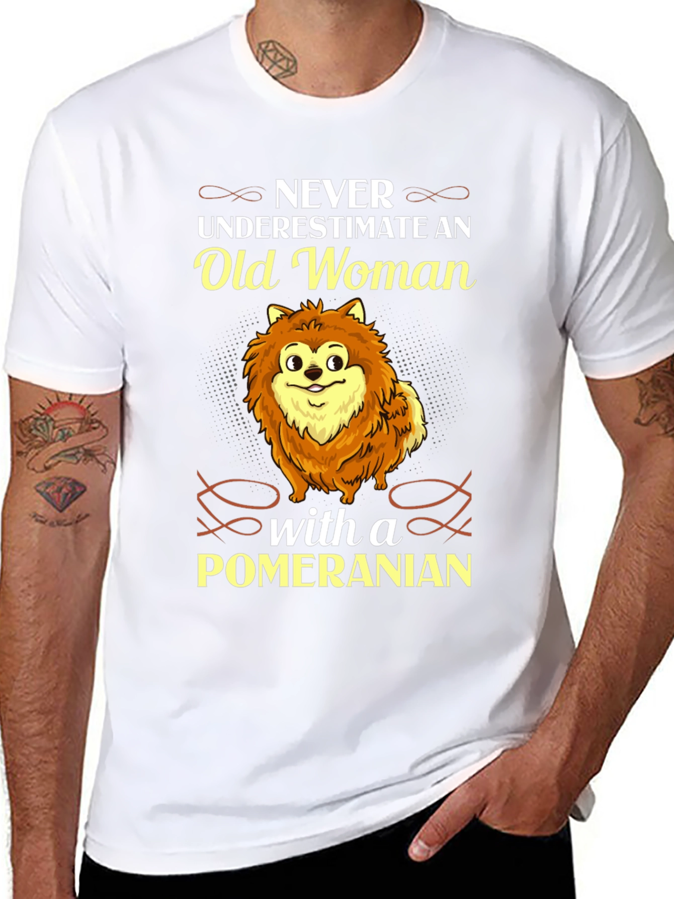 Old Woman Pomeranian T-Shirt
