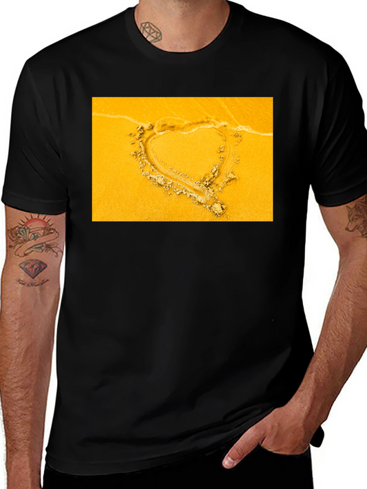 Heart in Sand Graphic Tee - Beach Love Shirt