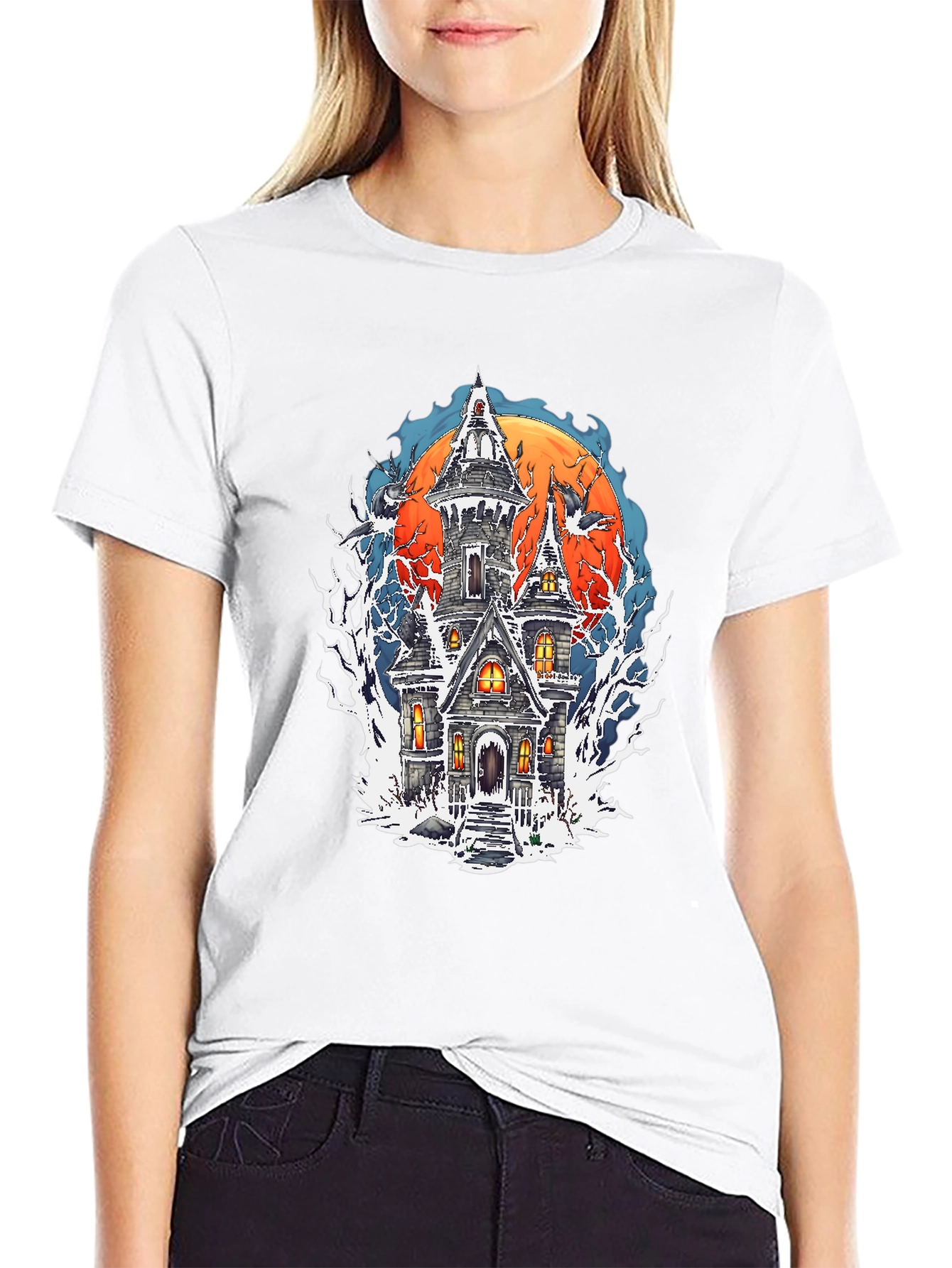 Spooky Haunted House Halloween T-Shirt