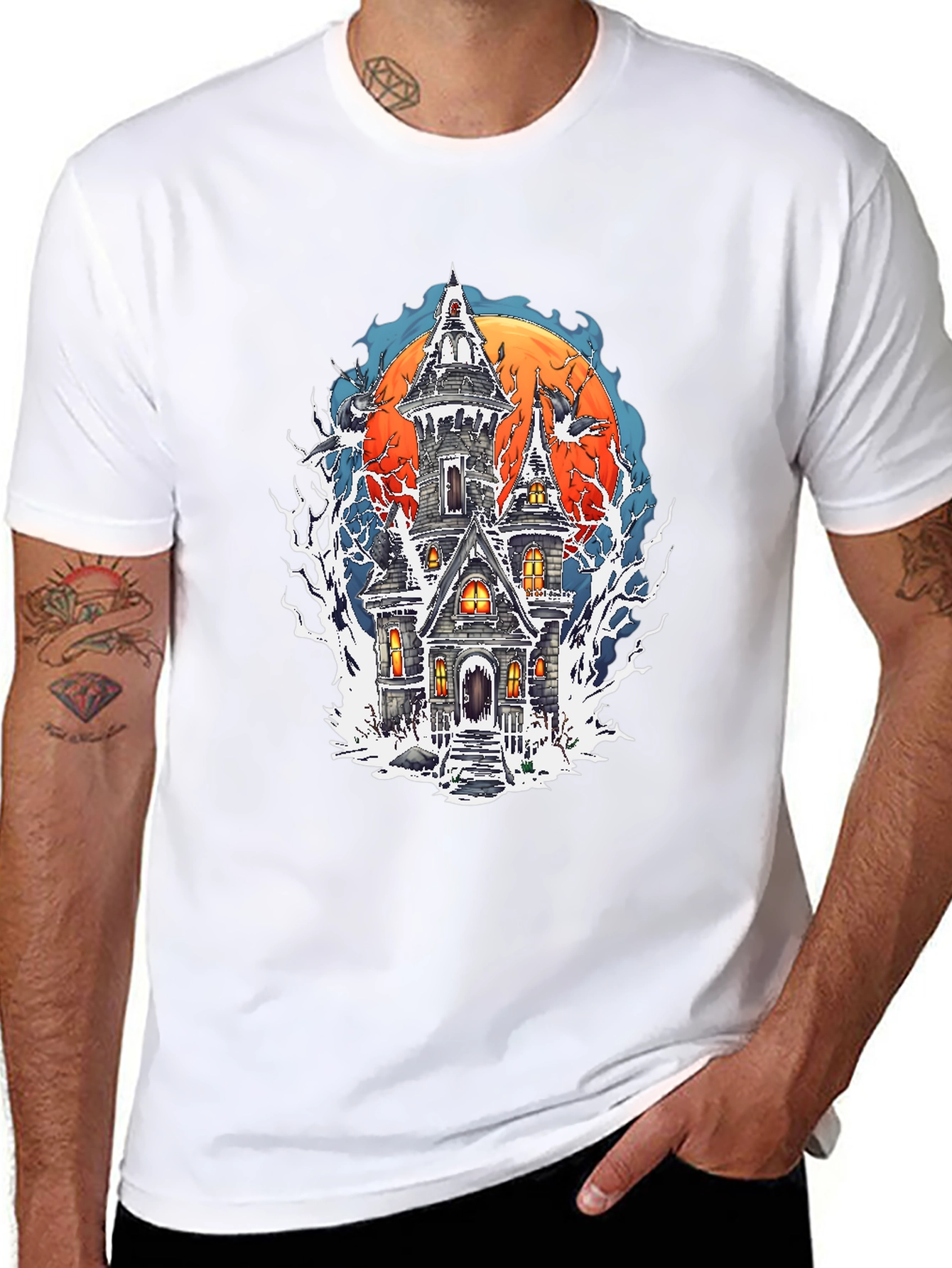 Spooky Haunted House Halloween T-Shirt