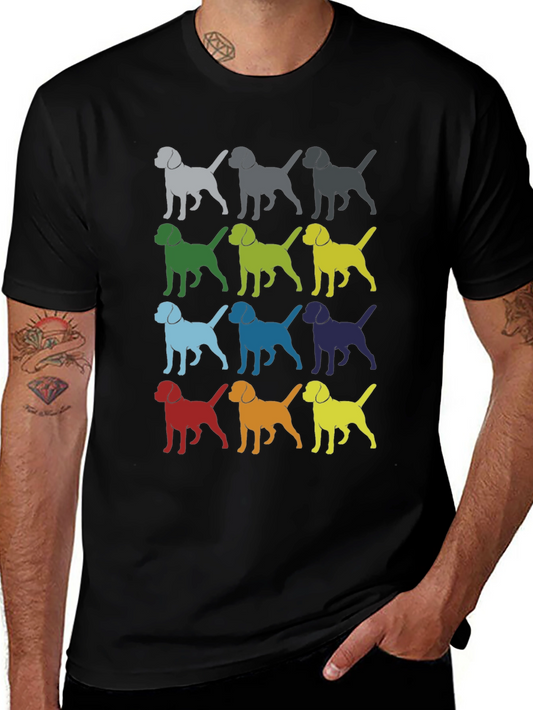 Colorful Beagle Dog Print T-Shirt