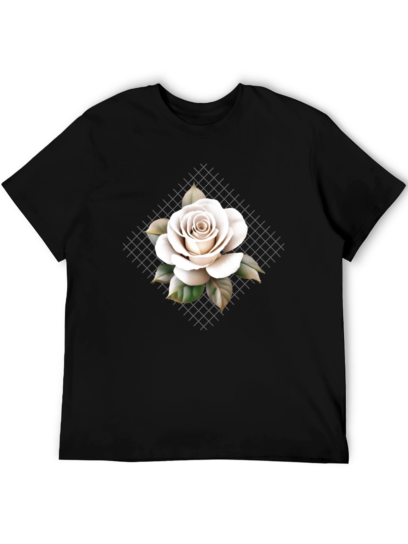 Rose Graphic Tee - Elegant Floral Design