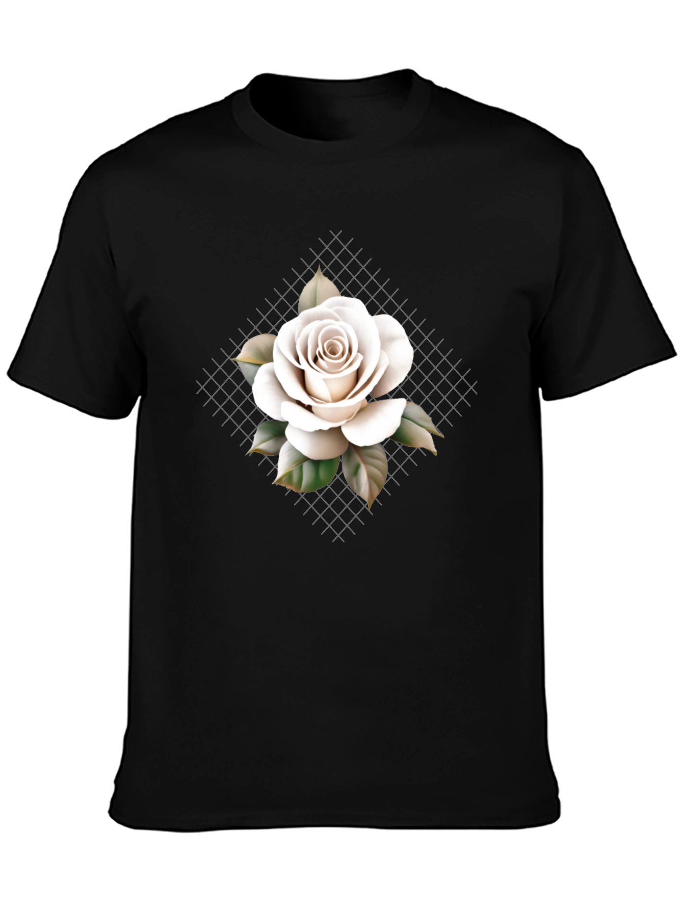 Rose Graphic Tee - Elegant Floral Design