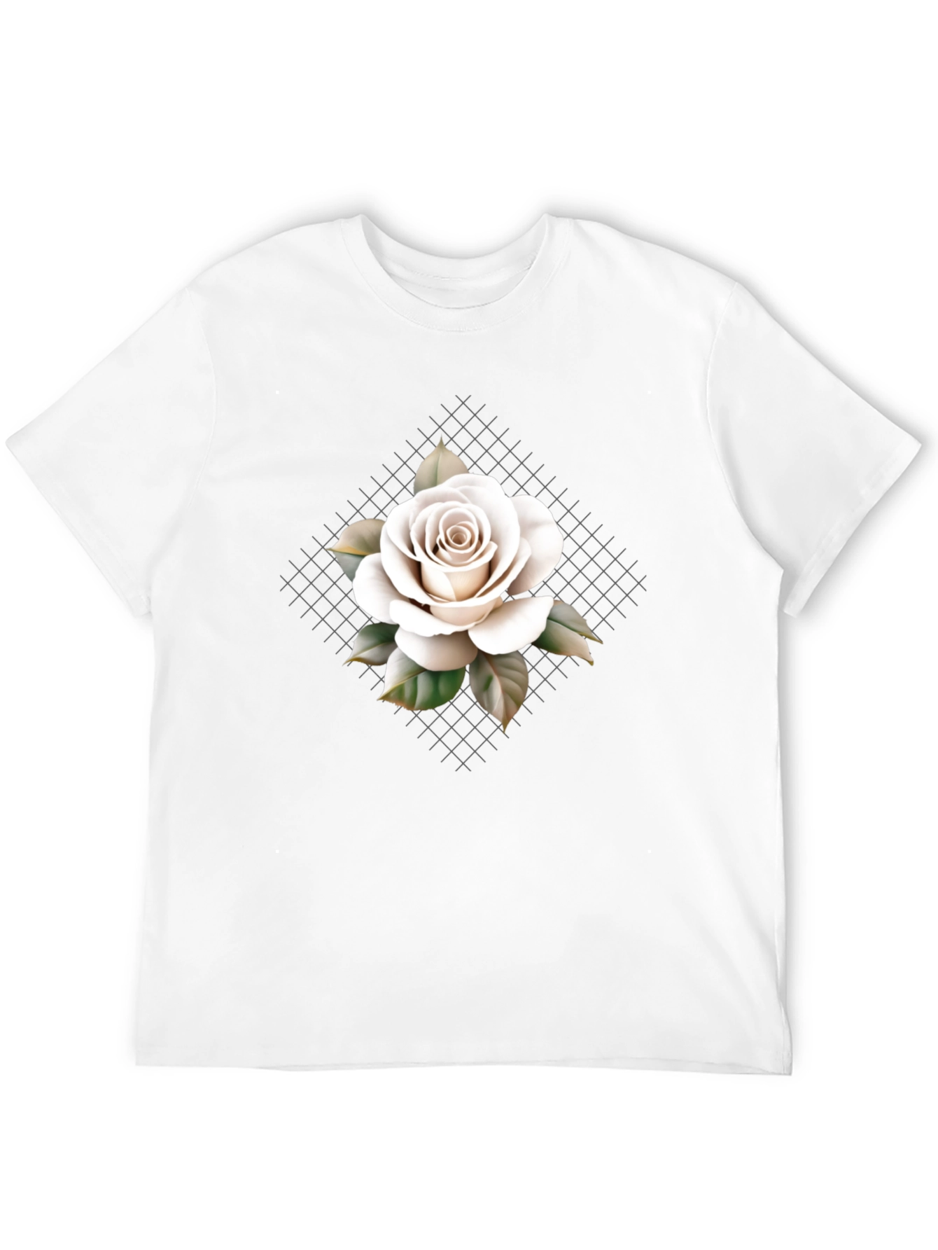 Rose Graphic Tee - Elegant Floral Design