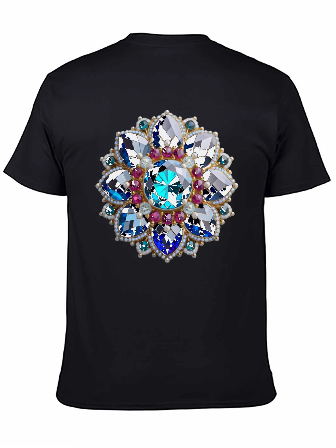 Jeweled Blossom Graphic Tee - Statement Style