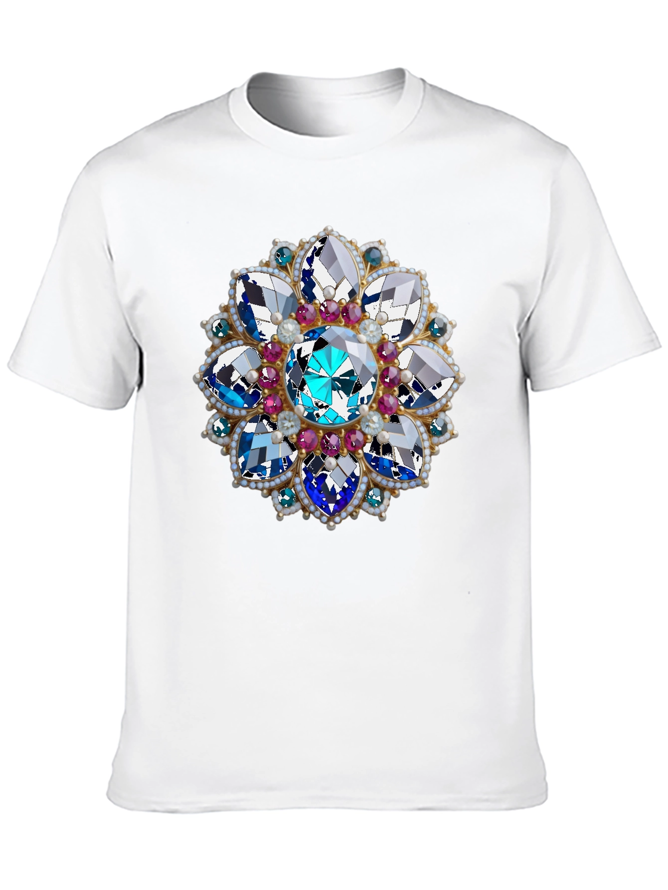 Jeweled Blossom Graphic Tee - Statement Style