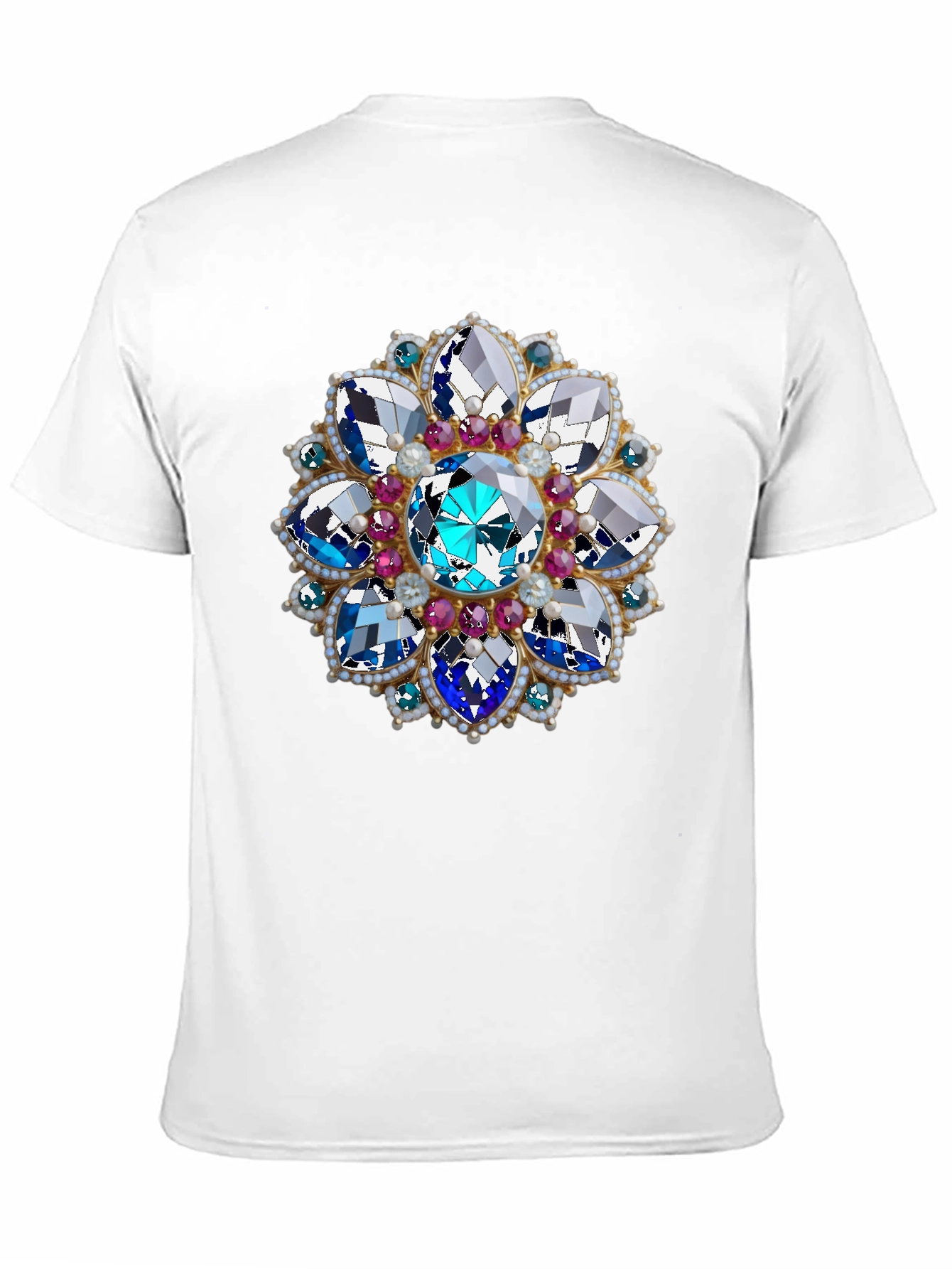 Jeweled Blossom Graphic Tee - Statement Style
