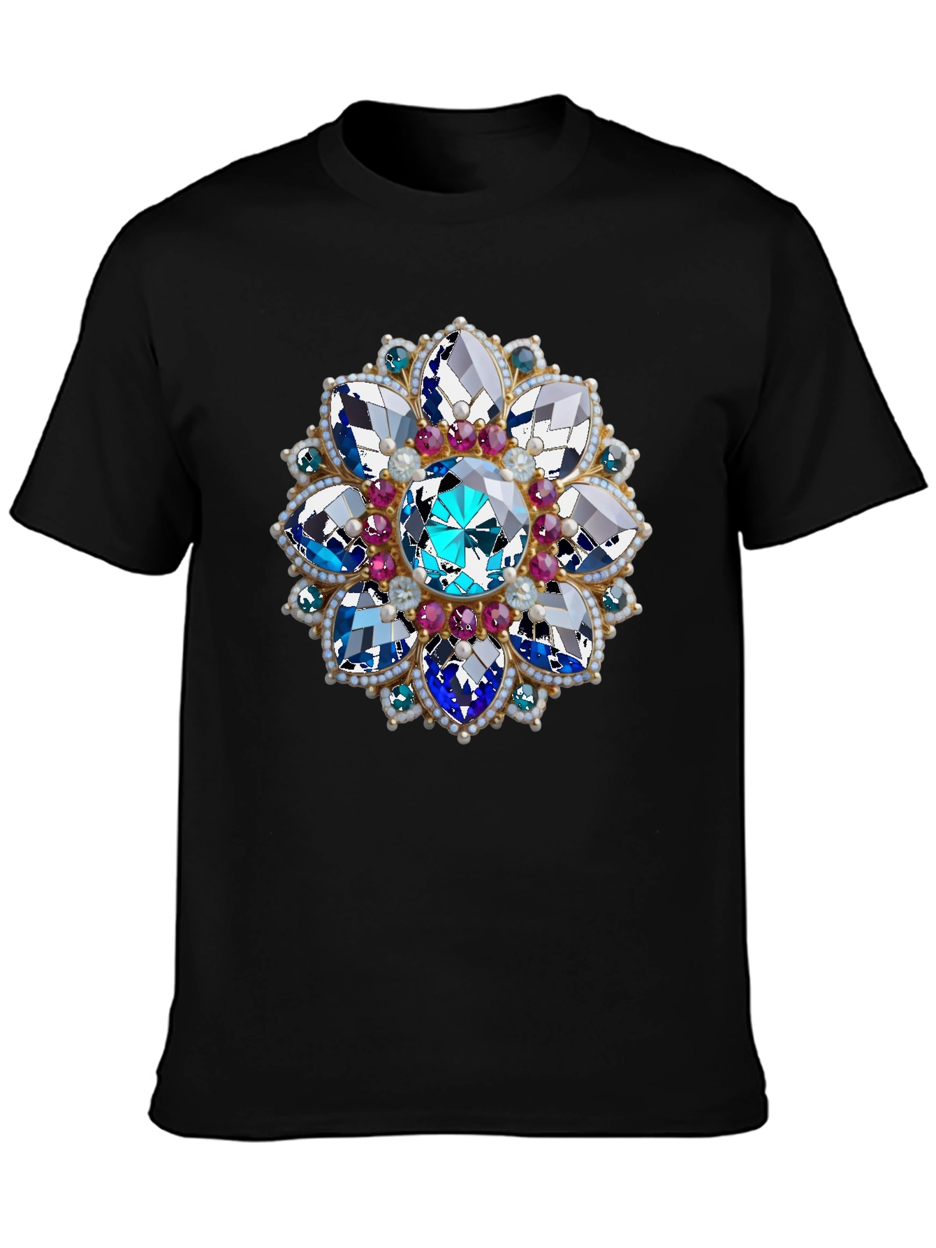 Jeweled Blossom Graphic Tee - Statement Style