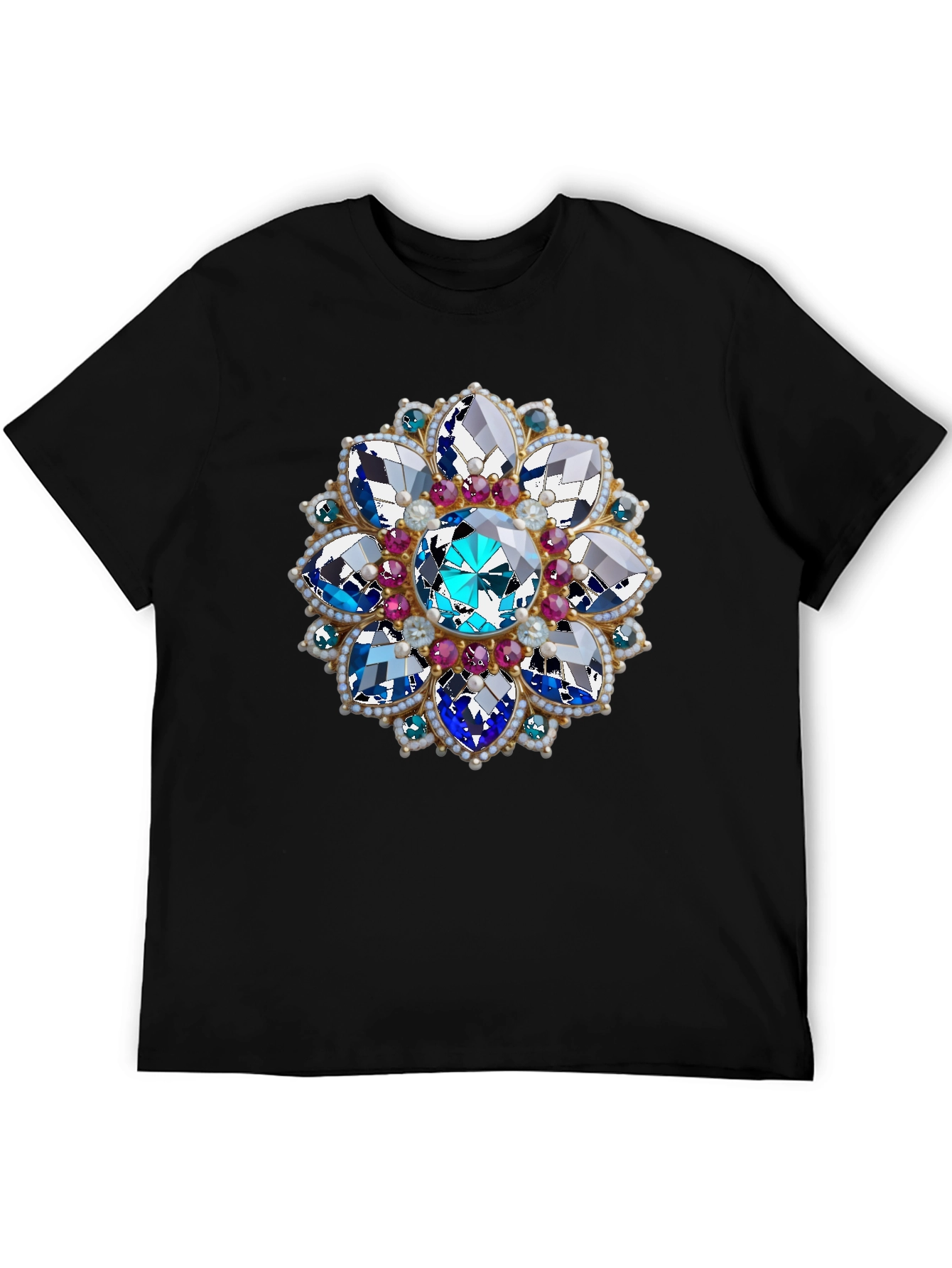 Jeweled Blossom Graphic Tee - Statement Style