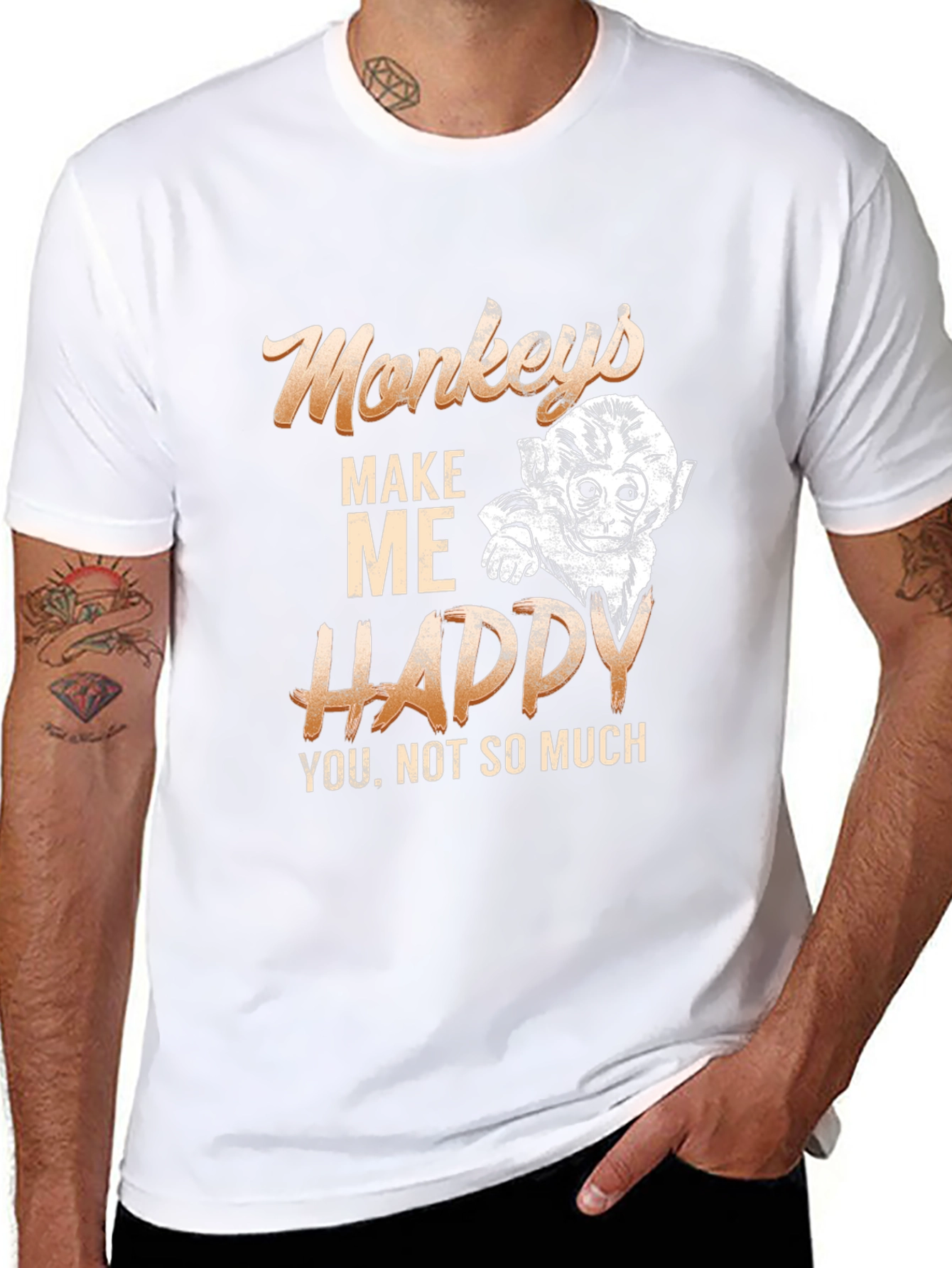 Monkeys Make Me Happy Graphic Tee