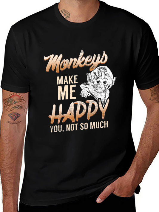 Monkeys Make Me Happy Graphic Tee