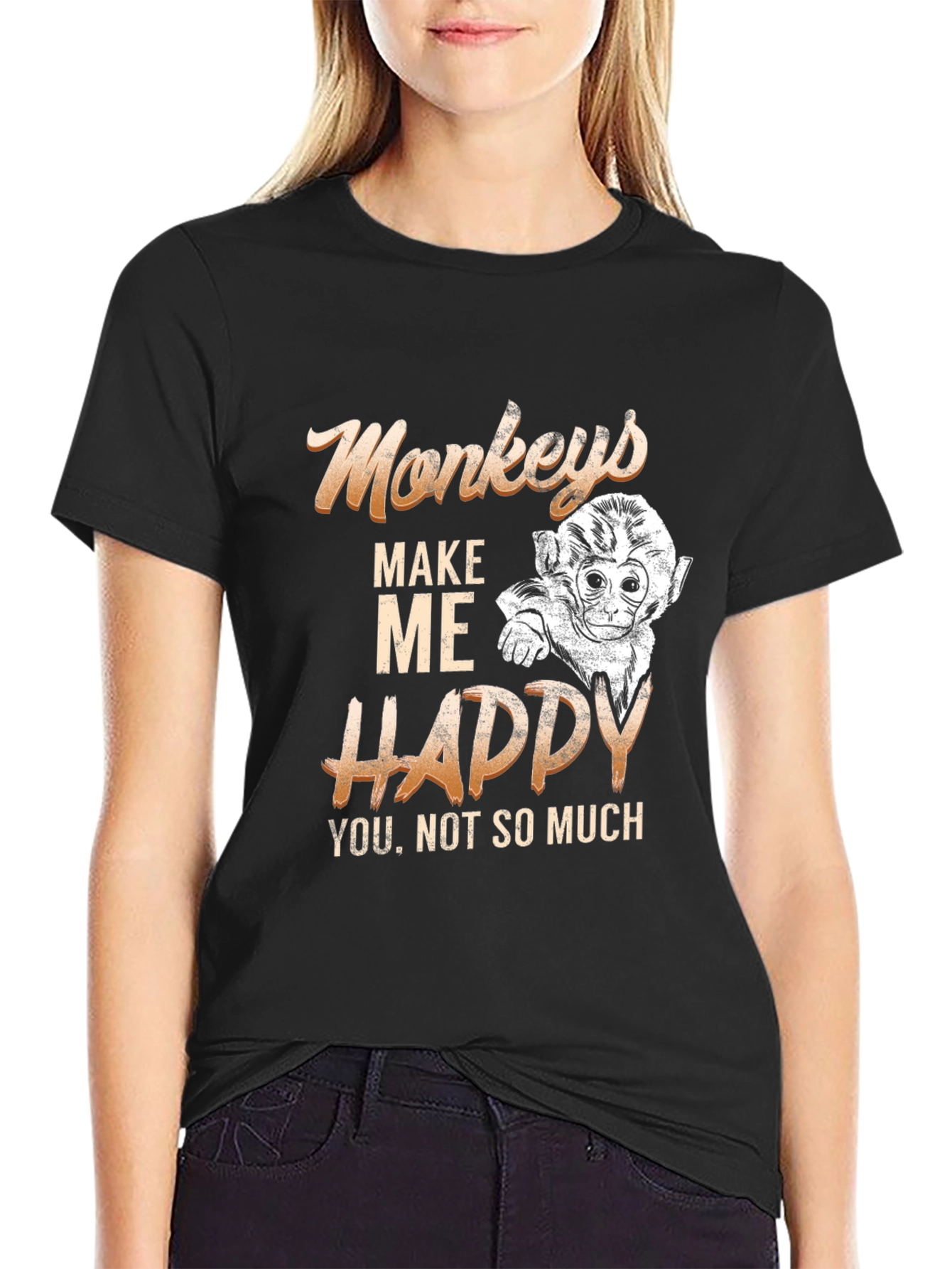 Monkeys Make Me Happy Graphic Tee