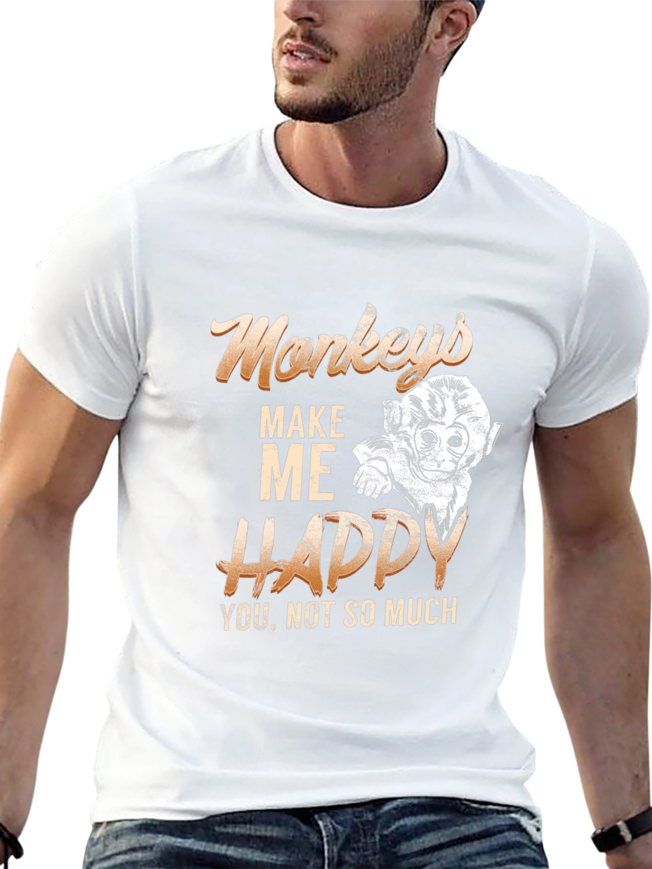 Monkeys Make Me Happy Graphic Tee