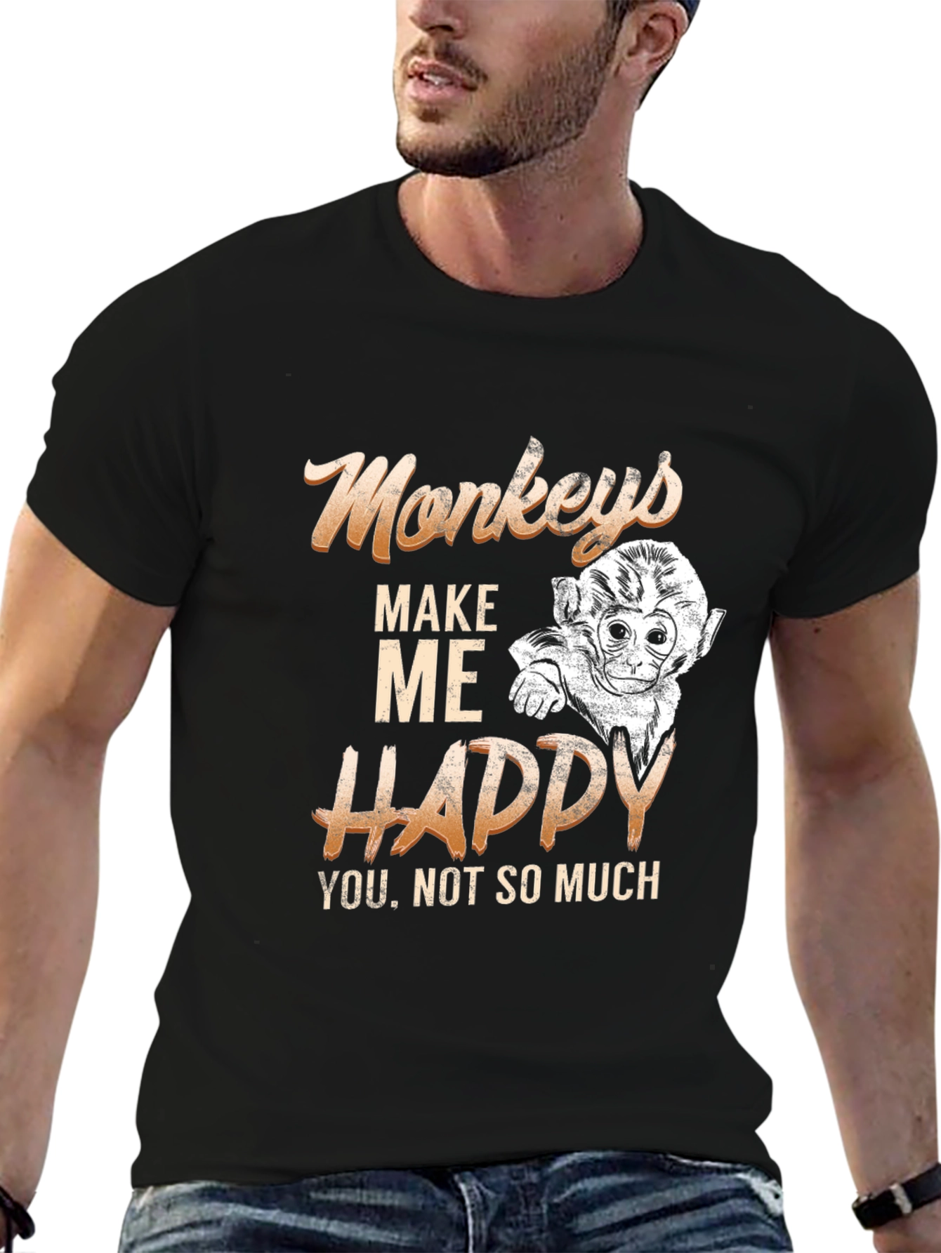 Monkeys Make Me Happy Graphic Tee
