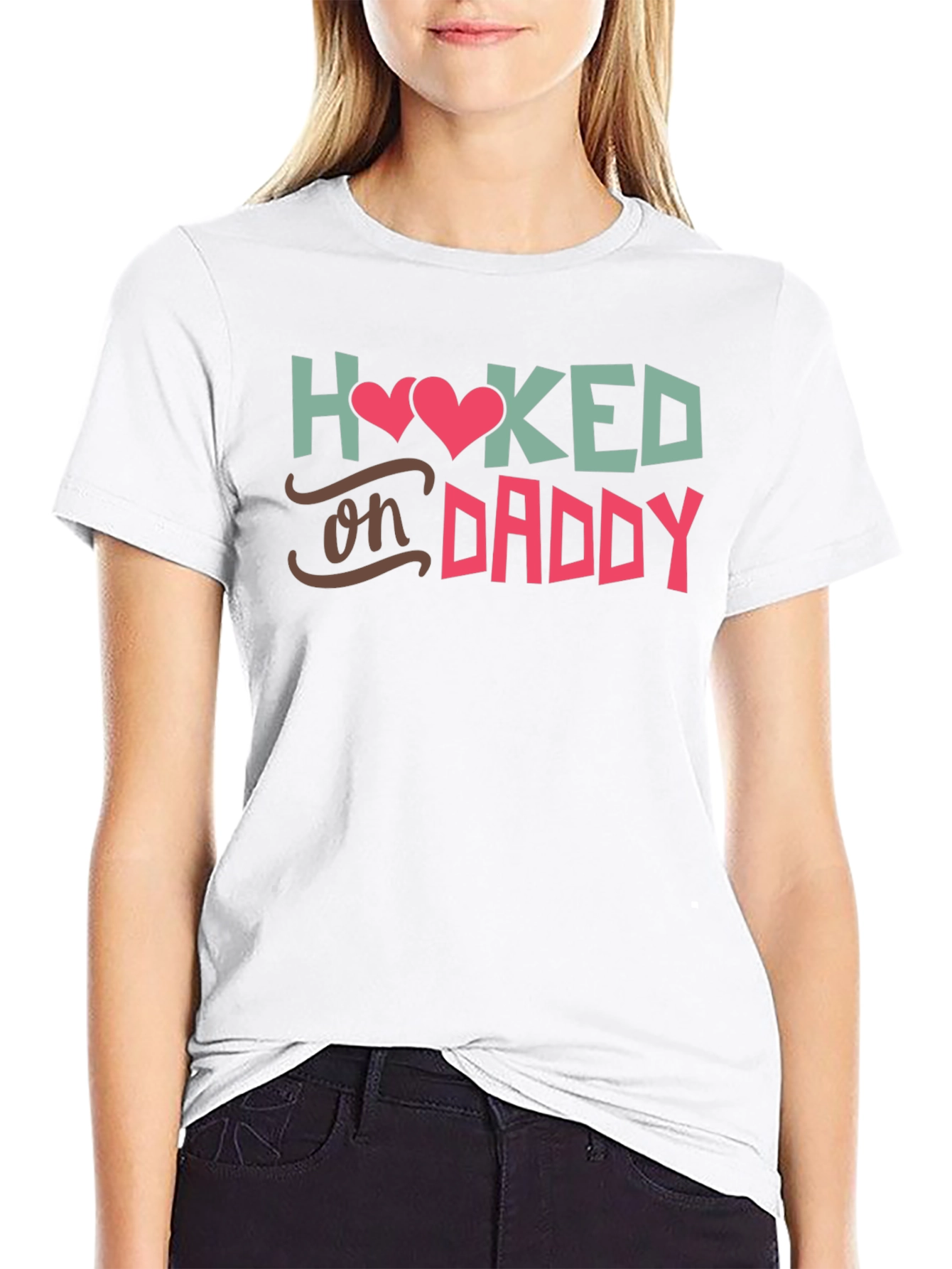 Hooked On Daddy - Black T-Shirt