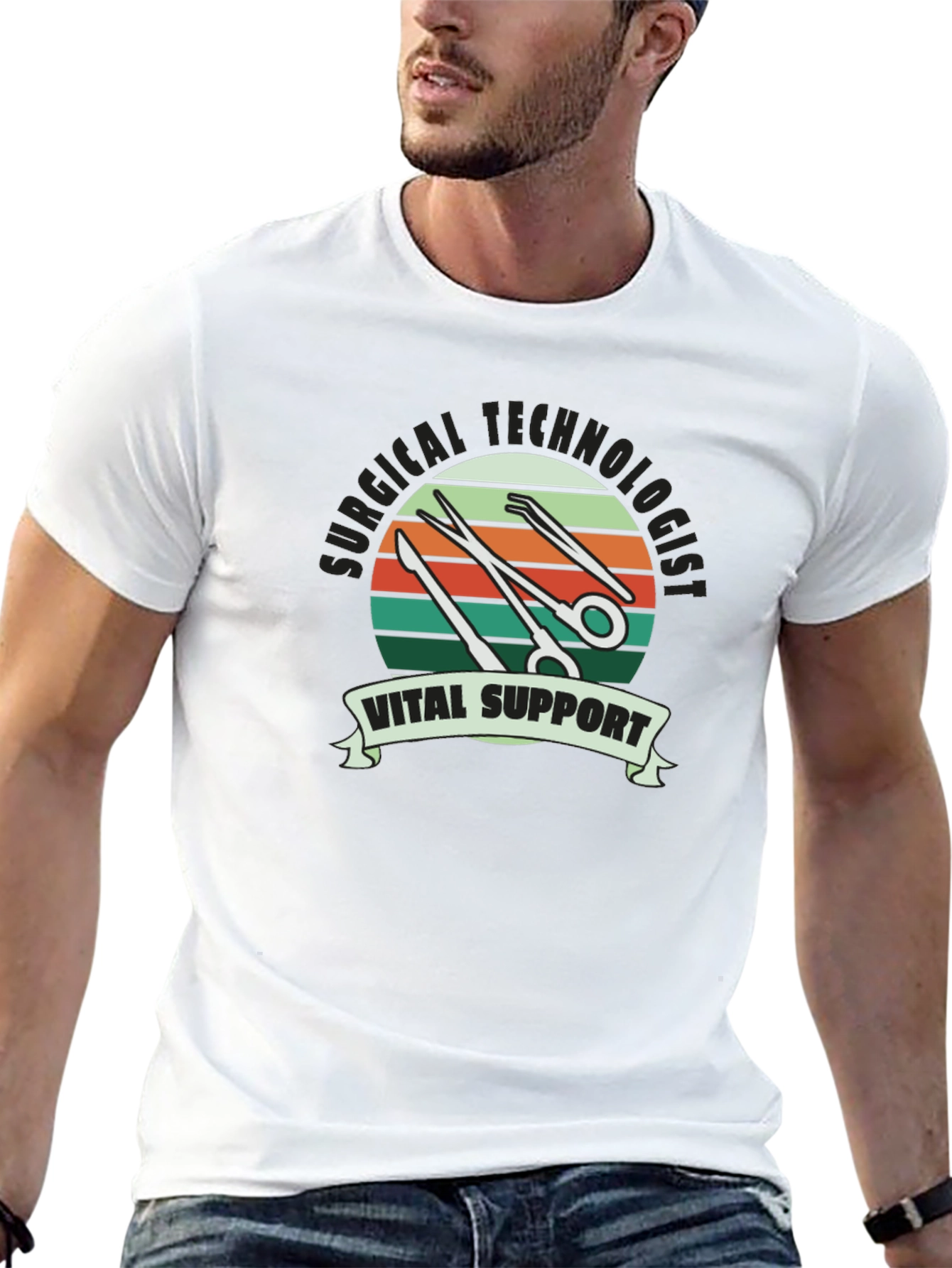 Surgical Tech Vital Support Graphic Tee
