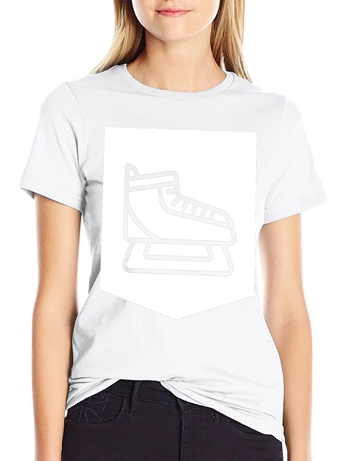 Ice Skate Graphic Tee - Black Casual Shirt