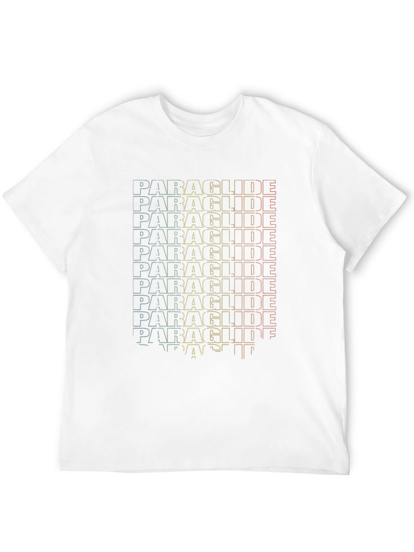 Paraglide Text Graphic T-Shirt - Cool Design