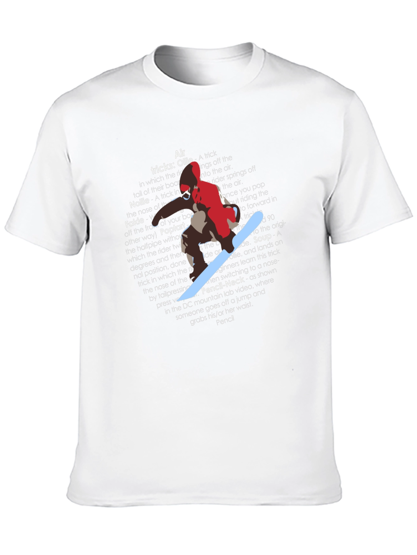 Snowboard Trick List Graphic Tee - Black